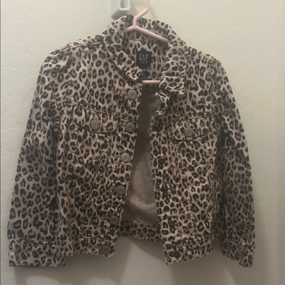 GAP Girls Animal Print Jacket in Brown and Black